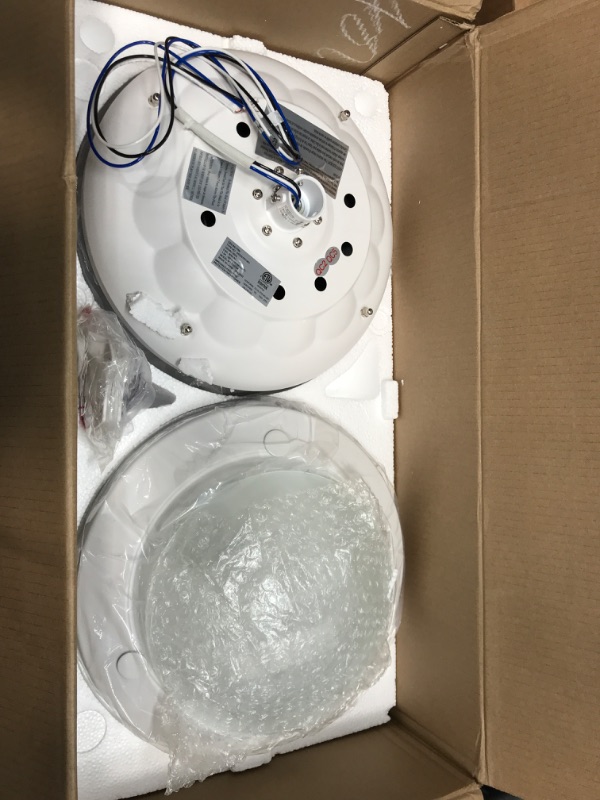 Photo 1 of HYATECH 52 Inch Modern Style Indoor Ceiling Fan with Dimmable Light Kit and Remote Control, Reversible Blades and Motor, ETL for Living room, Bedroom, Basement, Kitchen, White