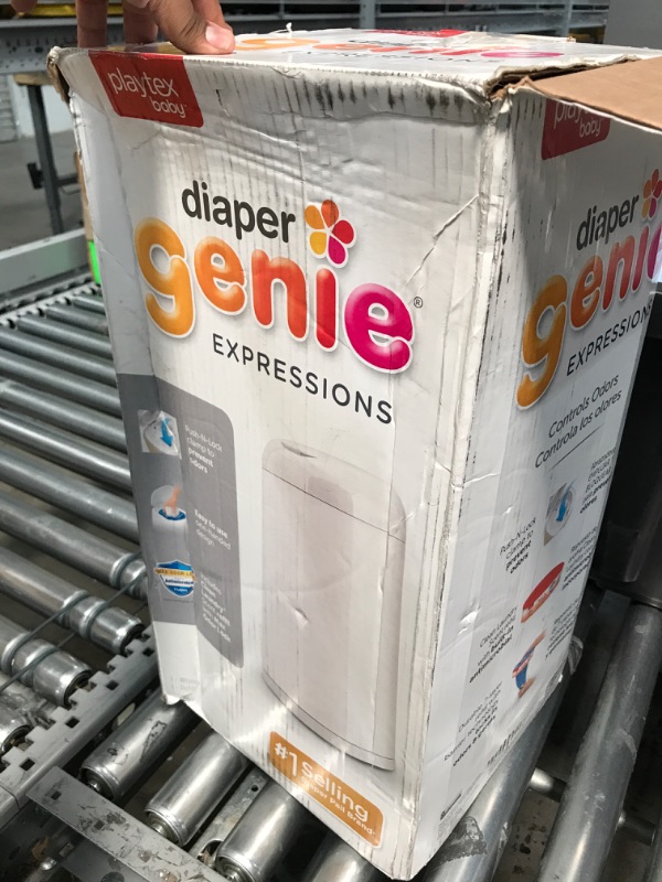 Photo 4 of Diaper Genie Expressions Pail | Odor-Controlling Baby Diaper Disposal System | Includes Diaper Pail and 1 Starter Refill Bag