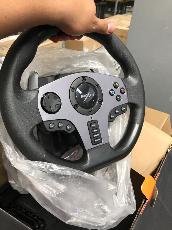 Photo 4 of PXN V9 Gaming Racing Wheel with Pedals and Shifter, Steering Wheel for PC, Xbox One, Xbox Series X/S, PS4, PS3 and Nintendo Switch