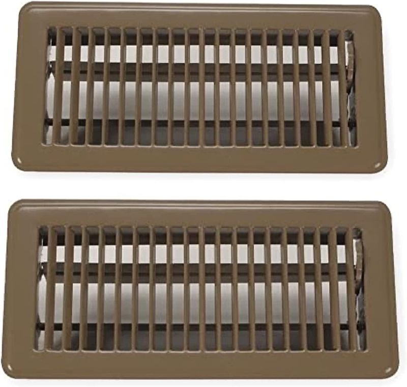 Photo 2 of 12 Pack Floor Vent Covers Heavy Duty Floor Register Brown Metal Heat Vent Covers with Rust Proof Finish for Home Floor Heater