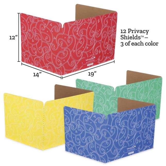 Photo 1 of (PATTERN DIFFERENT THAN STOCK PHOTO) Standard Privacy Shields - Set of 12-4 Group Colors