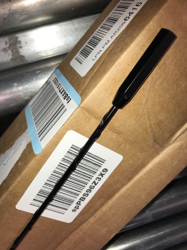 Photo 1 of 29.5" Black Metal Spiral Line Car Antenna, Screw-On (2in Hexagon base+ballpoint tip, see notes+photos)