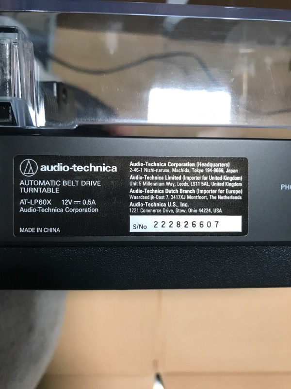 Photo 3 of Audio-Technica AT-LP60X-BK Fully Automatic Belt-Drive Stereo Turntable, Black, Hi-Fi, 2 Speed, Dust Cover, Anti-Resonance, Die-Cast Aluminum Platter