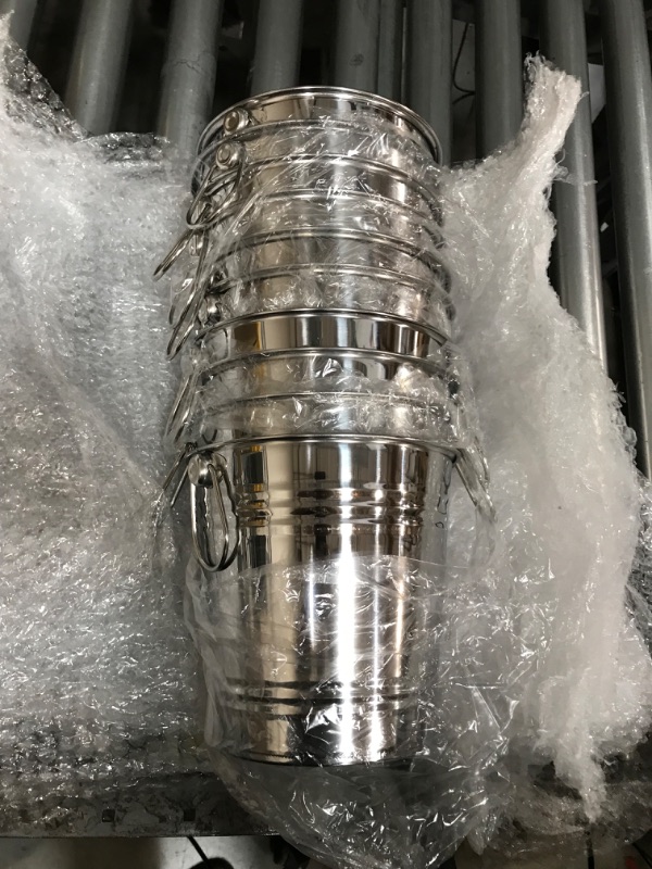 Photo 1 of 10 Pack Champagne Ice Buckets Stainless Steel Ice Bucket with Handles Party Wine Bucket Beverage Chiller Beer Cooler Bucket for Home Bar Club Party Supplies, 3 L/ 3.3 Qt