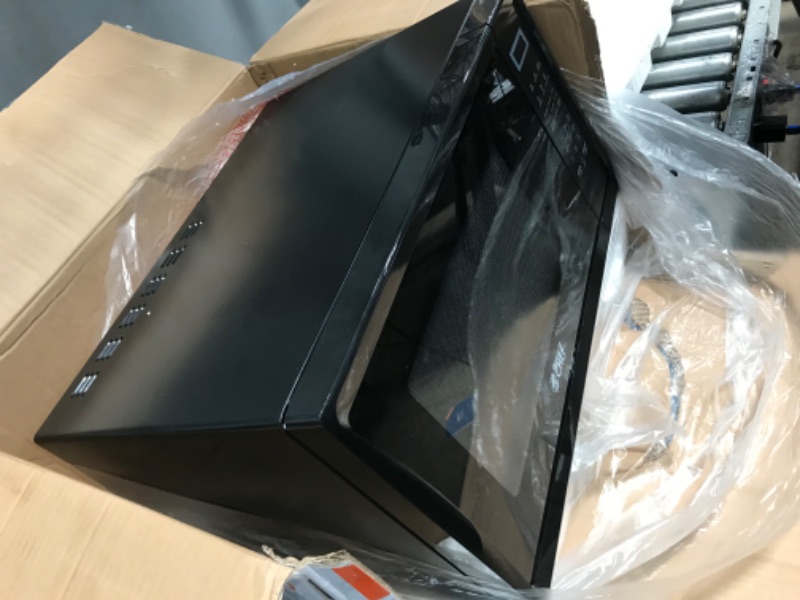 Photo 1 of COMMERCIAL CHEF Small Microwave 1.1 Cu. Ft. Countertop Microwave with Digital Display, Black Microwave & 10 Power Levels, Outstanding Portable Microwave with Convenient Push Button Door
