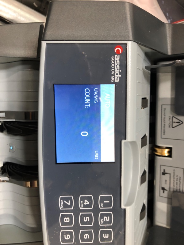 Photo 4 of Cassida 6600 UV/MG – USA Business Grade Money Counter with UV/MG/IR Counterfeit Detection – Top Loading Bill Counting Machine w/ ValuCount™, Add and Batch Modes – Fast Counting Speed 1,400 Notes/Min UV/MG Counterfeit Detection Machine