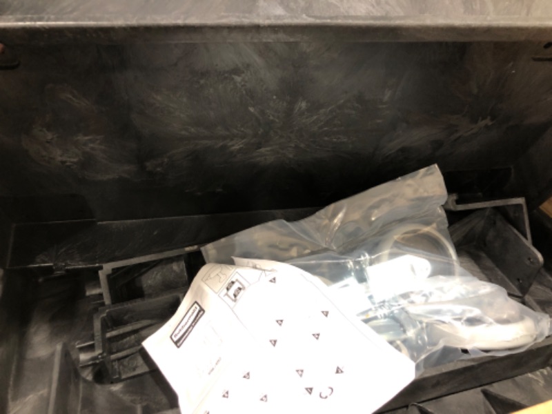 Photo 1 of **USED**MISSING PARTS** Rubbermaid Commercial Products 2-Shelf Service/Utility Cart with Wheels, 300-Pound Capasity, Black