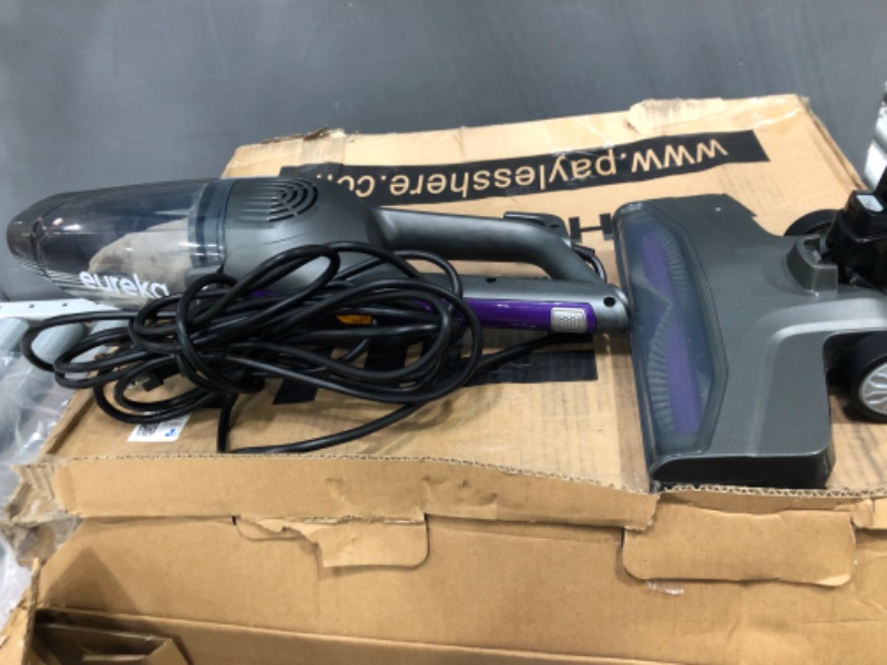 Photo 1 of EUREKA Lightweight Corded Stick Vacuum Cleaner Powerful Suction Convenient Handheld Vac with Filter for Hard Floor, 3-in-1, Purple