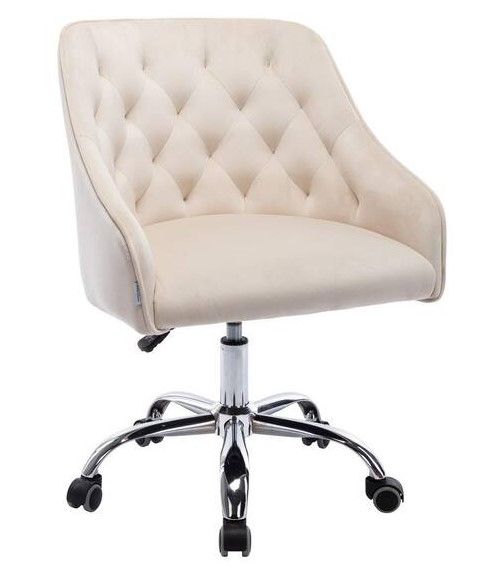 Photo 1 of Beige Rectangle Swivel Shell Side Chair
