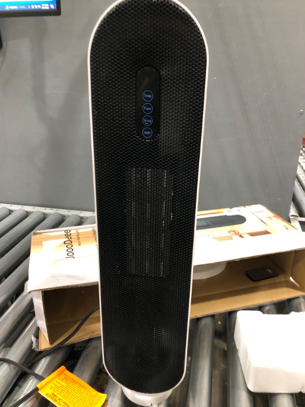 Photo 1 of 25” Space Heater, Upgraded Fast Quiet Heating PTC Ceramic Heater Tower 90°Oscillating Electric Heater, Digital Thermostat, 24h Timer, 1500W Room Heater with Remote,Safety for Indoor Use… 25 inches