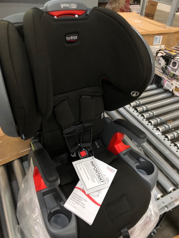 Photo 1 of Britax Grow with You ClickTight Plus Harness-2-Booster Car Seat, Jet Safewash Fabric ClickTight Plus Jet