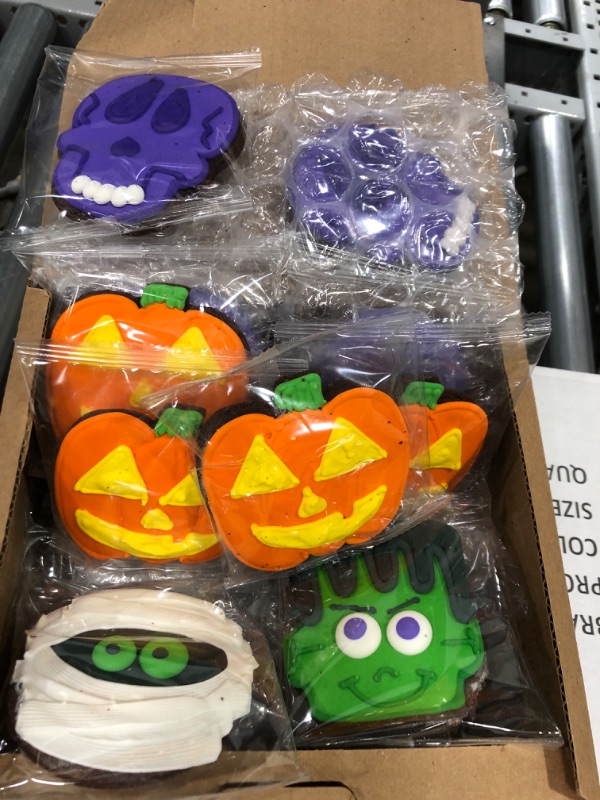 Photo 2 of **DATE EXP MARCH 2023** DecoCookies - Halloween Hand-Decorated Cookies - Chocolate Flavor - Individually wrapped - 16 cookies