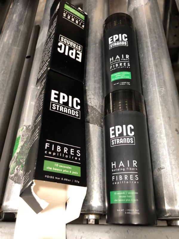 Photo 2 of **2 PACK** EPIC STRANDS Hair Building Fibers 25g – Pack of 2 BLACK COLORED .88OZ 
