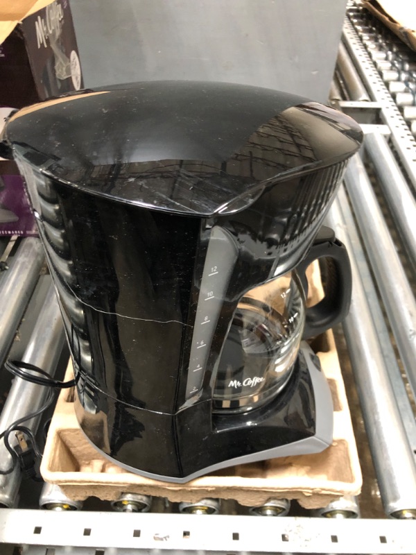 Photo 1 of **box has been opened**
Mr. Coffee Coffee Maker with Auto Pause and Glass Carafe, 12 Cups, Black & 2129512, 5-Cup Mini Brew Switch Coffee Maker, Black Black Coffee Maker + Coffee Maker, Black