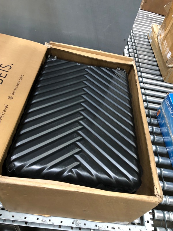 Photo 1 of **damaged & cracked**
Kenneth Cole Reaction Women's Madison Square Hardside Chevron Expandable Luggage, Black, 2-Piece Set (20" & 28") 2-Piece Set (20" & 28") Black