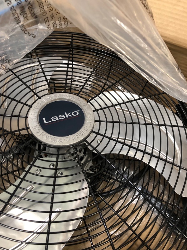 Photo 2 of **item has been opened**
Lasko 20" High Velocity Quick Mount, Easily Converts from a Floor Wall Fan, 7 x 22 x 22 inches, Black 2264QM