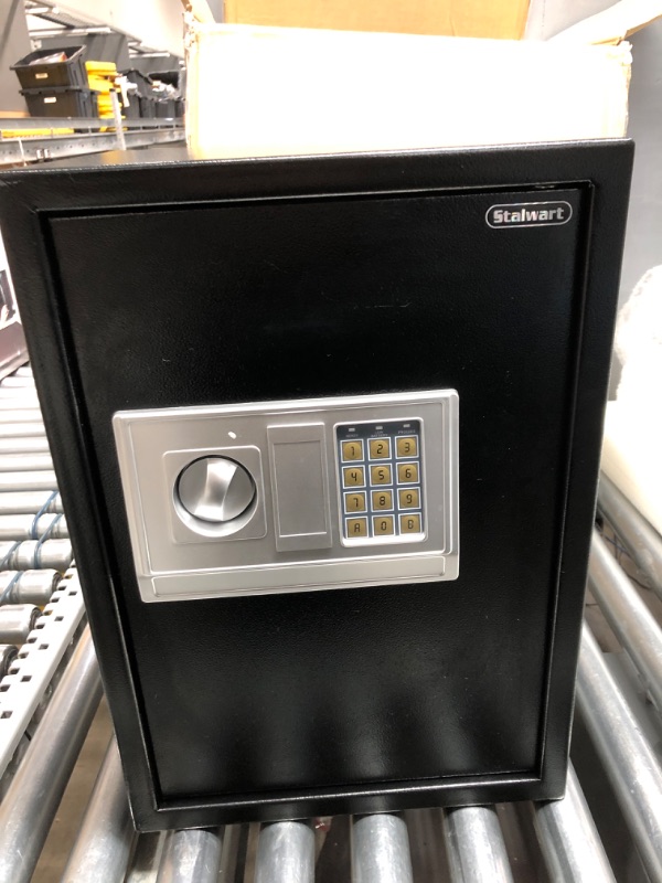 Photo 1 of Digital Safe – Electronic Steel Safe with Keypad, 2 Manual Override Keys – Protect Money, Jewelry, Passports – For Home, Business, Travel by Stalwart 16.5 in x 15.1 in x 22.7 in