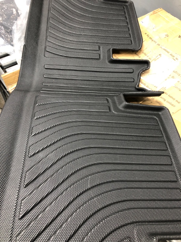 Photo 3 of **MISSING 1 MAT***  SUPER LINER Tesla Model 3 Floor Mats Complete Set Custom Fit 2021 2022 2023 All-Weather Cargo Liner Rear Cargo Tray Trunk Floor Mat Interior Accessories