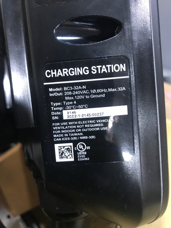 Photo 3 of **** UNABLE TO TEST ****
Blink Charging Home Level 2 Electric Vehicle (EV) Charger. 240V, 32-AMP, 25 Ft Cord. Charges All EVs Including Tesla, SAEJ1772. Indoor/Outdoor Use (NEMA 6-50 Plug), Black, (01-0180)