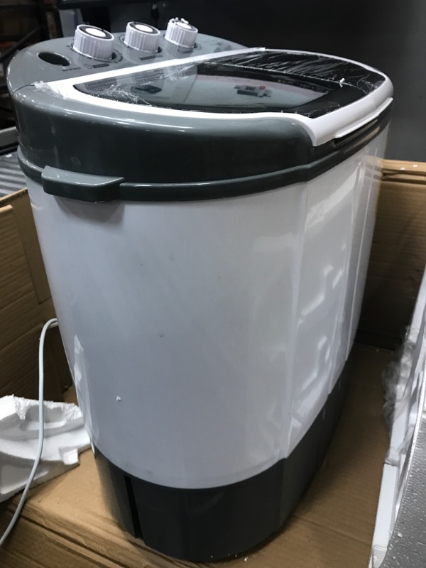 Photo 2 of **MISSING PARTS* Compact Home Washer & Dryer, 2 in 1 Portable Mini Washing Machine, Twin Tubs, 11lbs. Capacity, 110V, Spin Cycle w/ Hose, Translucent Tub Container Window, Ideal for Smaller Laundry Loads