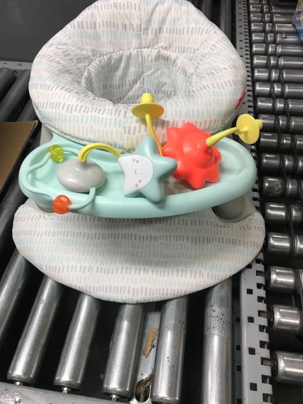 Photo 3 of ]Skip Hop 2-in-1 Sit-up Activity Baby Chair, Silver Lining Cloud
