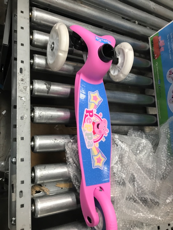 Photo 5 of Self Balancing Kick Scooter - Extra Wide Deck, 3 Wheel Platform, Foot Activated Brake, 75 Lbs Limit, Kids & Toddlers, Girls Or Boys, Ages 3 and Up Peppa Pig