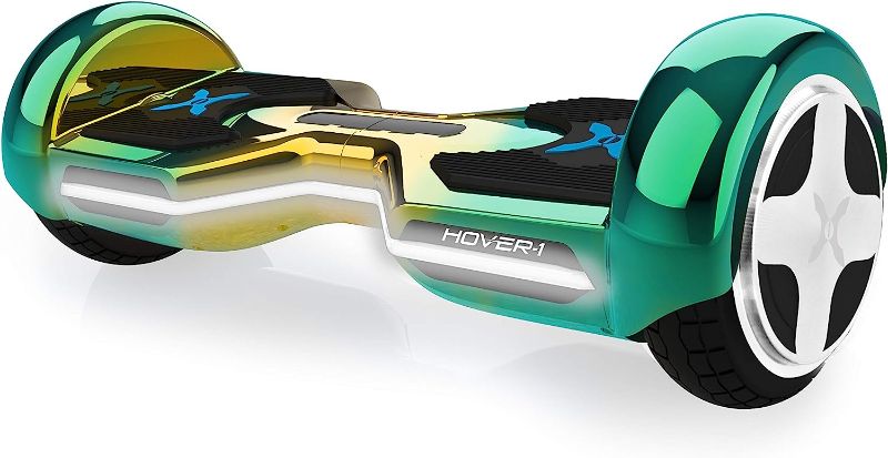 Photo 1 of Hover-1 Horizon Electric Hoverboard | 7MPH Top Speed, 7 Mile Range, 3.5HR Full-Charge, Built-In Bluetooth Speaker, Rider Modes: Beginner to Expert, Green/Yellow
