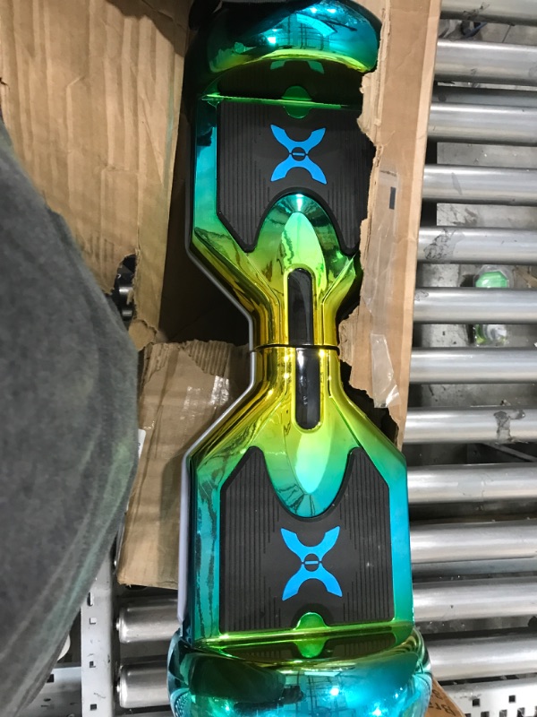 Photo 4 of Hover-1 Horizon Electric Hoverboard | 7MPH Top Speed, 7 Mile Range, 3.5HR Full-Charge, Built-In Bluetooth Speaker, Rider Modes: Beginner to Expert, Green/Yellow
