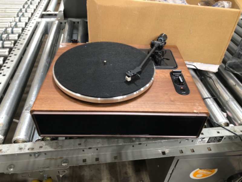 Photo 2 of 1 by ONE High Fidelity Belt Drive Turntable with Built-in Speakers, Vinyl Record Player with Magnetic Cartridge, Bluetooth Playback and Aux-in Functionality, Auto Off