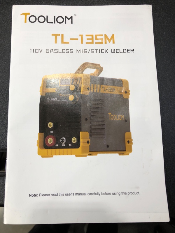 Photo 2 of **SEE NOTES**
MIG/Stick/TIG Multi-Process Welder TL-135M 3 in 1 IGBT DC Inverter
