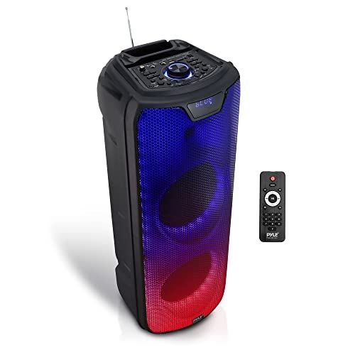 Photo 1 of Bluetooth Portable PA Party Speaker - 600W Dual 8” Rechargeable Indoor/Outdoor BT Karaoke Audio System W/Guitar/Mic Input, TWS, X-Bass Function, Fla
