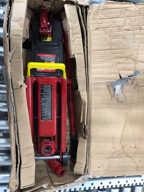 Photo 2 of BIG RED T83006 Torin Hydraulic Trolley Service/Floor Jack with Extra Saddle (Fits: SUVs and Extended Height Trucks): 3 Ton (6,000 lb) Capacity, Red