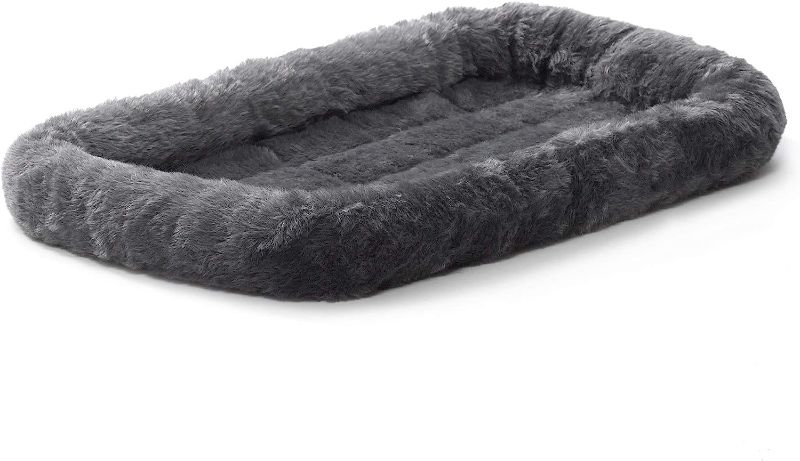 Photo 1 of 
Midwest Quiet Time Bolster Gray Dog Bed, 18" L X 12" W, XX-Small
