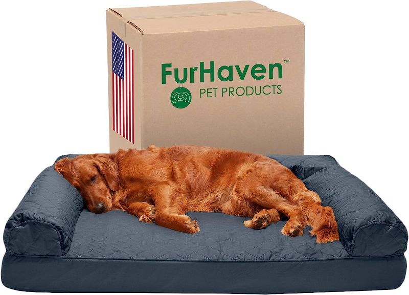 Photo 1 of 
Furhaven Sofa-Style Pet Beds for Small/Medium/Large Dogs & Cats - Orthopedic, Cooling 