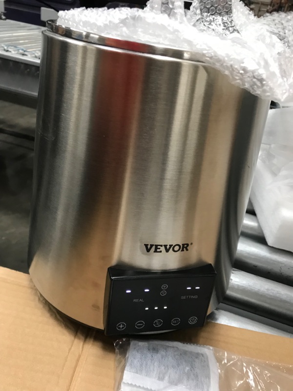 Photo 4 of VEVOR 1.1Gal Water Distiller, 0.4Gal/H, Distilled Water Maker Machine 1750W 0-99H Timing Dual Temp Display, 304 Stainless Steel Countertop Distiller Glass Carafe Cleaning Powder 3 Carbon Packs, Silver Timing Set Temp Display Distiller