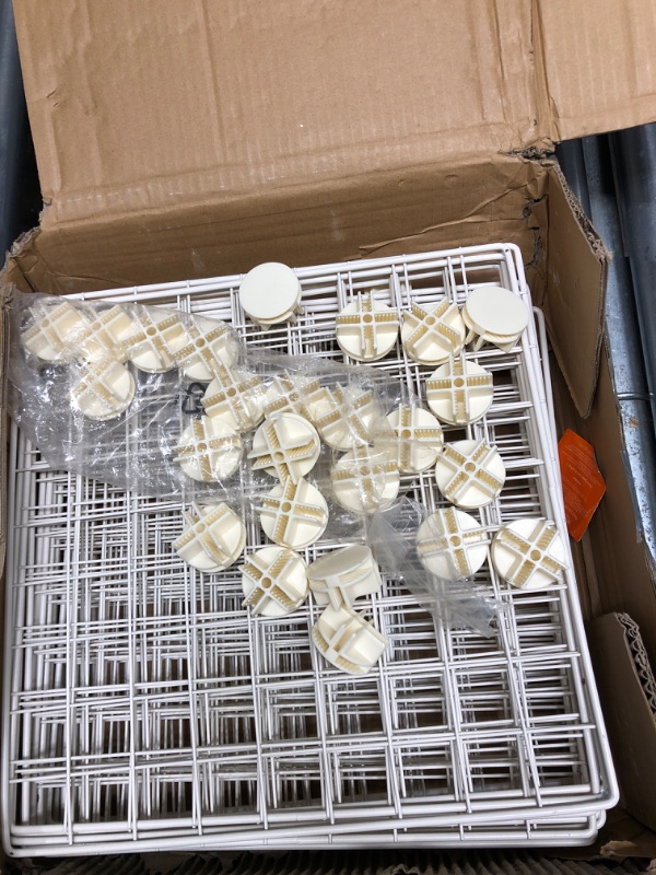 Photo 1 of Amazon Basics 6-Cube Wire Grid Storage Shelves, 14" x 14" Stackable Cubes, White
