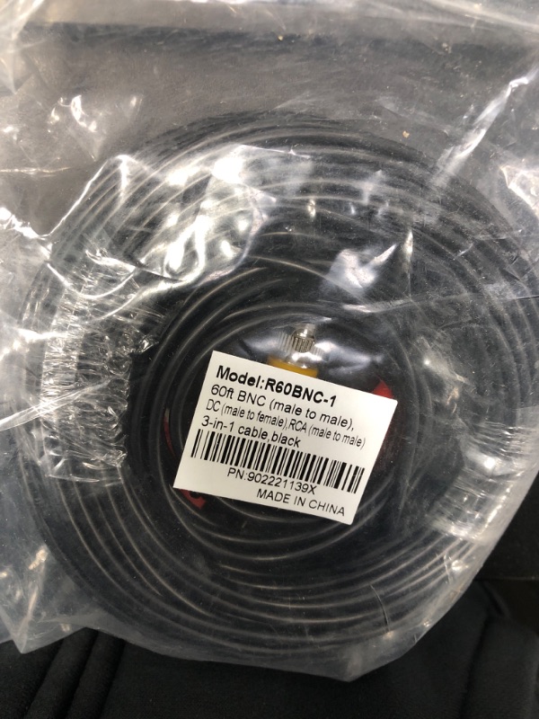 Photo 2 of REVO America R60BNC-1 60-Feet Siamese BNC Cable (Black)
