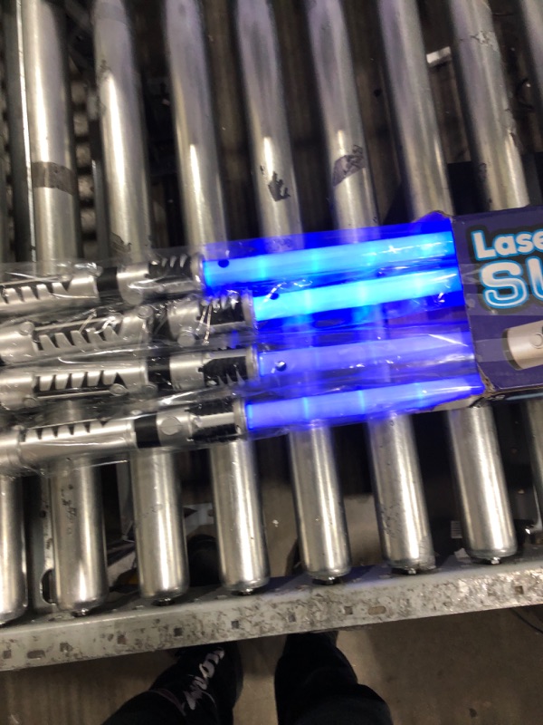 Photo 2 of 4 Pack Pretend Play Light Up Sabers (28.5" ), 2 in 1 Light Up Sabers with FX Sound (Motion Sensitive), Dual Light Swords for Kids, Dress Up Toys,, Galaxy War Fighters and Warriors