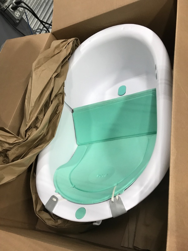 Photo 2 of 4-in-1 Grow-with-Me Bath Tub by Frida Baby Transforms Infant Bathtub to Toddler Bath Seat with Backrest for Assisted Sitting in Tub