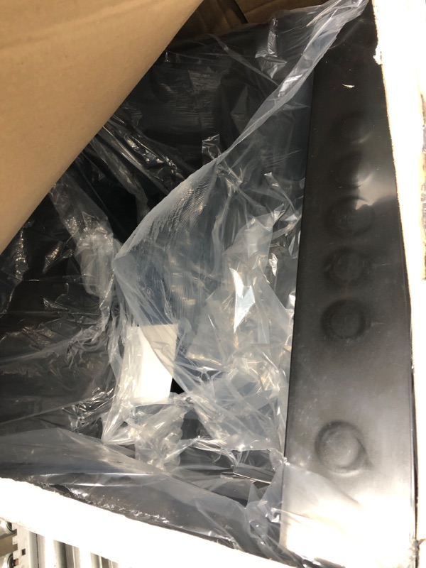 Photo 1 of **USED** SMALL SCRATCH ACROSS THE TOP** Utility Sink Extra-Deep Laundry Tub in Black with High-Arc Coil Pull-Down Sprayer Faucet in Matte Black