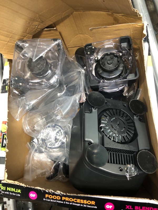 Photo 2 of Ninja BL770 Mega Kitchen System, 1500W, 4 Functions for Smoothies, Processing, Dough, Drinks & More, with 72-oz.* Blender Pitcher, 64-oz. Processor Bowl, (2) 16-oz. To-Go Cups & (2) Lids, Black BL770 Black