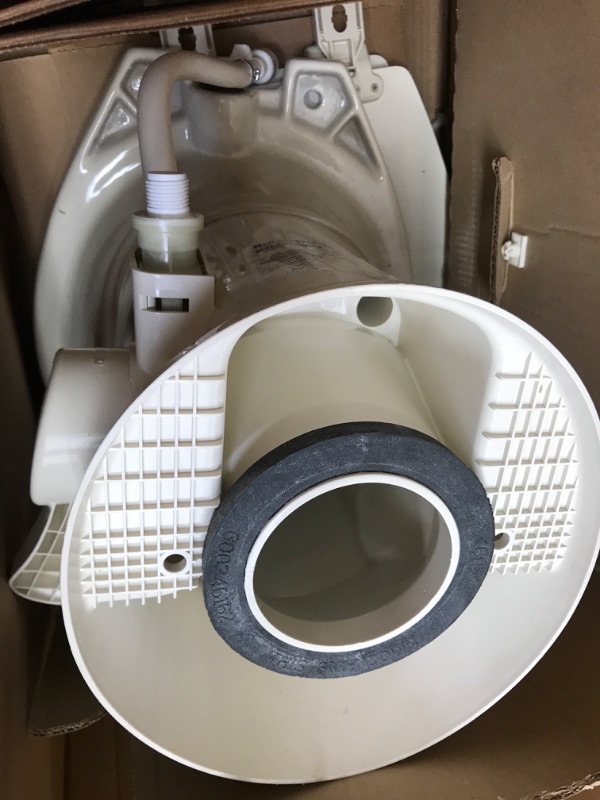 Photo 3 of Dometic 302310033 310 Series Standard Height Toilet 19.75" Height, Slow Close Wood Seat, Bone Bone Standard Height Toilet