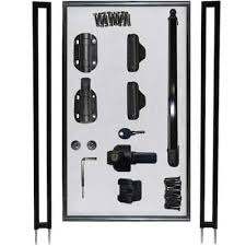 Photo 1 of 2.5 ft. W x 4 ft. H Pool Fence DIY Gate in Black with Self-Closing, Self-Latching Hardware and Flat Top
