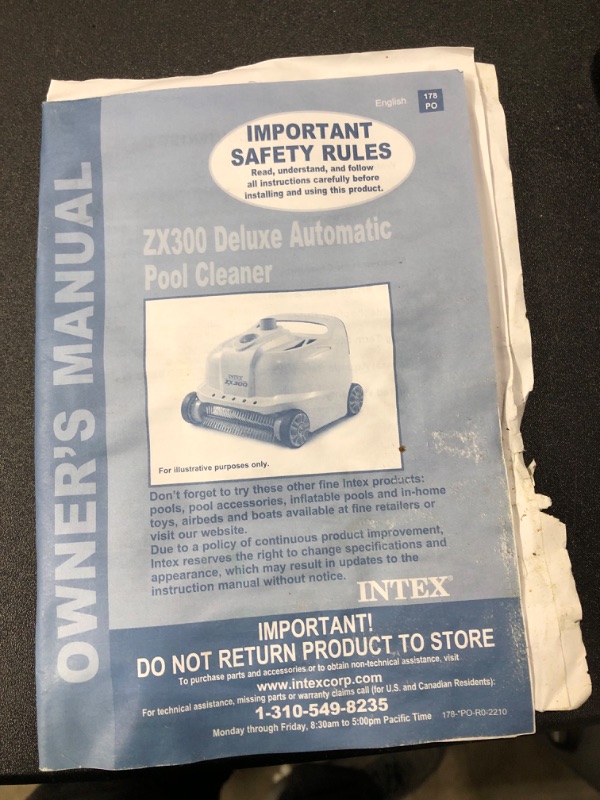 Photo 1 of **USED/POSSIBLE MISSING PARTS**   Intex 28005E 700 Gal per Hour Automatic Pool Cleaner Robot Vacuum w/
