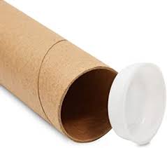 Photo 1 of 12Pcs. 3"x20" Round Cardboard Shipping Mailing Tubes with End Caps
