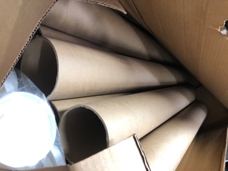 Photo 3 of 12Pcs. 3"x20" Round Cardboard Shipping Mailing Tubes with End Caps
