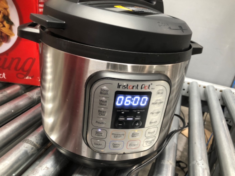 Photo 4 of **MISSING PARTS** Instant Pot Duo 7-in-1 Electric Pressure Cooker, Slow Cooker, Rice Cooker, Steamer, Sauté, Yogurt Maker, Warmer & Sterilizer, Includes App With Over 800 Recipes, Stainless Steel, 8 Quart 8QT Duo