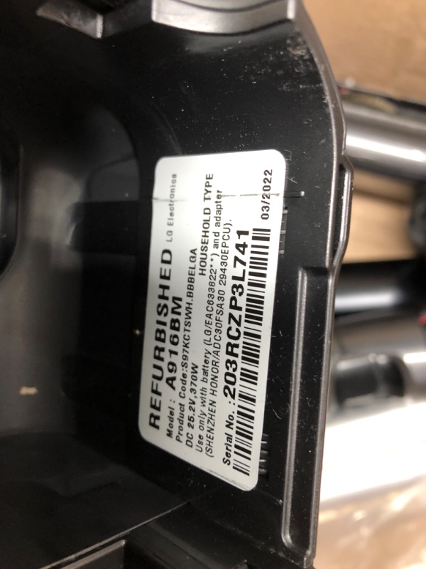 Photo 7 of **TESTED** LG CordZero Vacuum, Matte Black (Renewed)