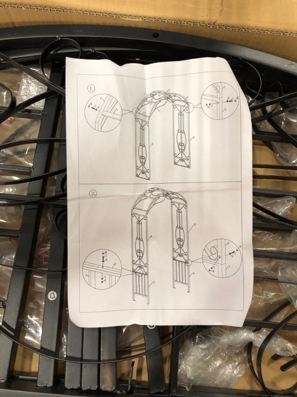 Photo 2 of 1. GO Steel Garden Arch, 7'2'' High x 3'11'' Wide, Garden Arbor for Various Climbing Plant, Outdoor Garden Lawn Backyard 7'2'' High x 3'11'' Wide''