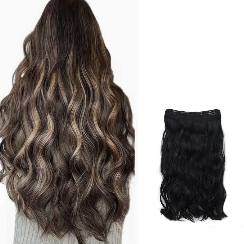 Photo 1 of FXMHPCL HAIR EXTENSIONS ADJUSTABLE SIZE TRANSPARENT SECRET HEADBAND INVISIBLE FISHING CLIPS STRAIGHT SYNTHETIC HAIR ACCESSORIES STRAIGHT OR WAVY FISHING LINE WHOLE PIECE (14IN, 1B-14) 14IN 1B-14
